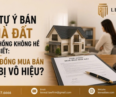VỢ TỰ Ý BÁN NHÀ ĐẤT MÀ CHỒNG KHÔNG HỀ HAY BIẾT:  HỢP ĐỒNG MUA BÁN CÓ BỊ VÔ HIỆU?
