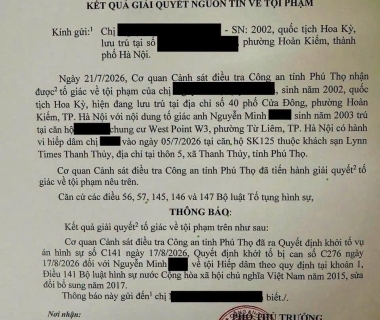 VỤ NỮ THỰC TẬP SINH VIỆT KIỀU TỐ GIÁC BỊ XÂM HẠI TÌNH DỤC: ĐỪNG ĐỂ SỰ IM LẶNG LÀM MẤT ĐI CƠ HỘI BẢO VỆ CHÍNH MÌNH