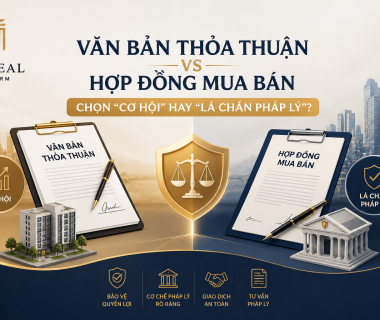 VĂN BẢN THỎA THUẬN VÀ HỢP ĐỒNG MUA BÁN CHỌN “CƠ HỘI” HAY “LÁ CHẮN PHÁP LÝ”?